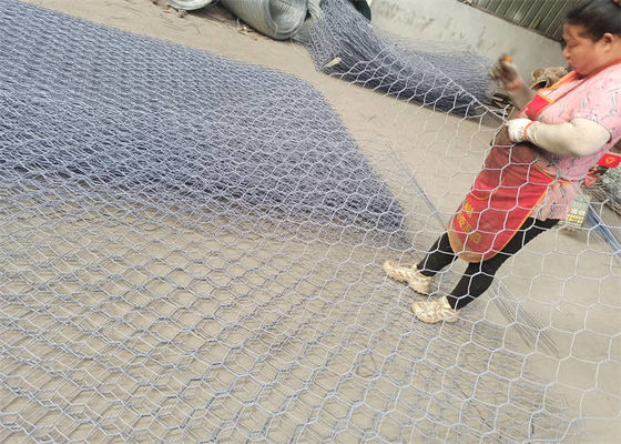 Hexagonal Gabion Box  Corrosion Protection Galfan Gabion Baskets