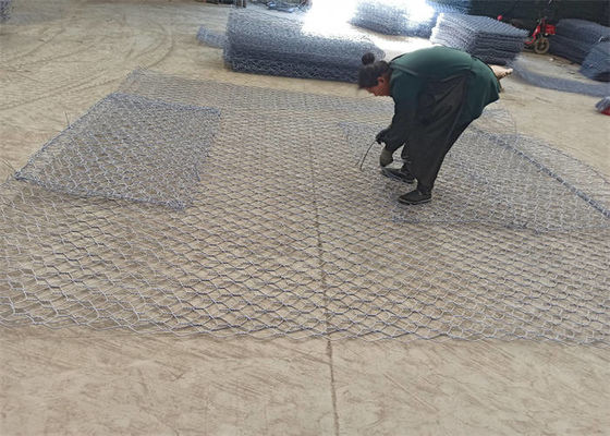 Hexagonal Gabion Box  Corrosion Protection Galfan Gabion Baskets