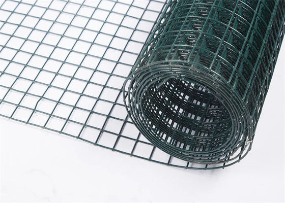 Playground Green PVC Coated Steel Wire Mesh Rolls , Stainless Steel Welded Wire Panels