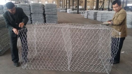 Double Twisted Gabion Basket Hexagonal Shape Building Gabion Baskets