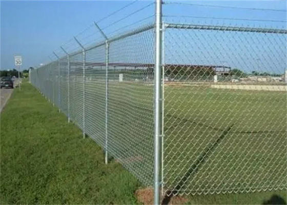 Hot Dipped Galvanized Chain Link Fence Diamond Mesh Wire Fence For Farm