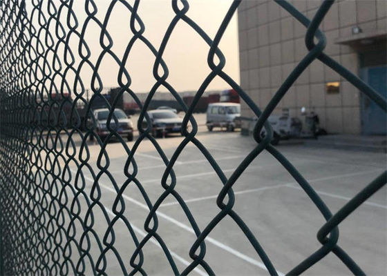 Hot Dipped Galvanized Chain Link Fence Diamond Mesh Wire Fence For Farm