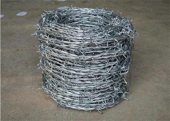 Low Carbon Galvanised Barbed Wire Easy Install For Highway Protection