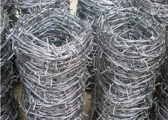 Low Carbon Galvanised Barbed Wire Easy Install For Highway Protection