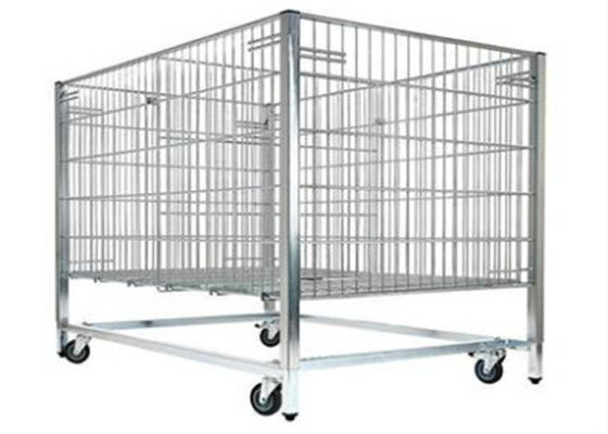 Metal Stackable Welded Wire Containers Collapsible Wire Mesh Containers