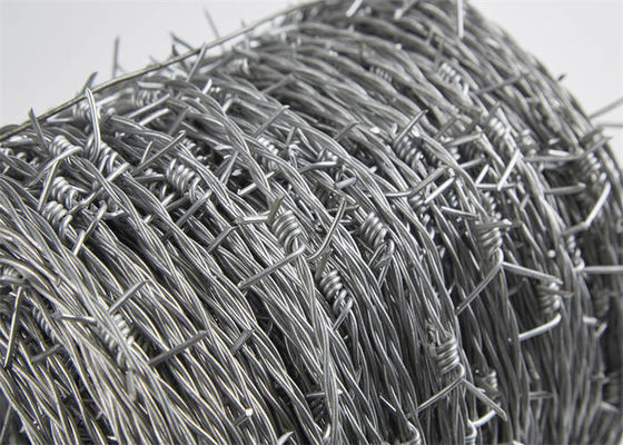 Low Carbon Galvanised Barbed Wire Easy Install For Highway Protection