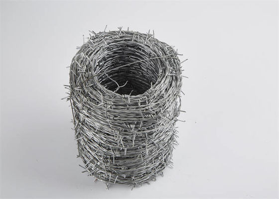 Low Carbon Galvanised Barbed Wire Easy Install For Highway Protection