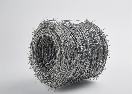 Hot Dipped Galvanized Barbed Wire Reverse Twist 20cm Aperture