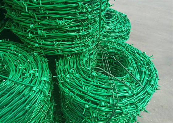 Silver Zinc Coated Barbed Wire , Galvanized Razor Wire High Strength