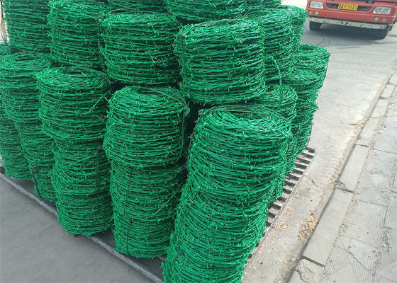 Single Strand Barbed Wire PVC Coated Galvanized Steel Material