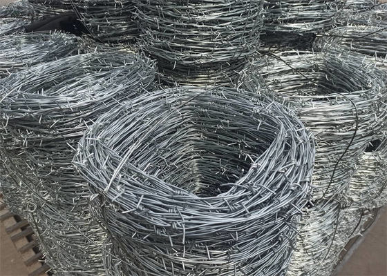PVC Coated Bob Wire Double Strand Galvainzed Bobbed Wire Silver Color