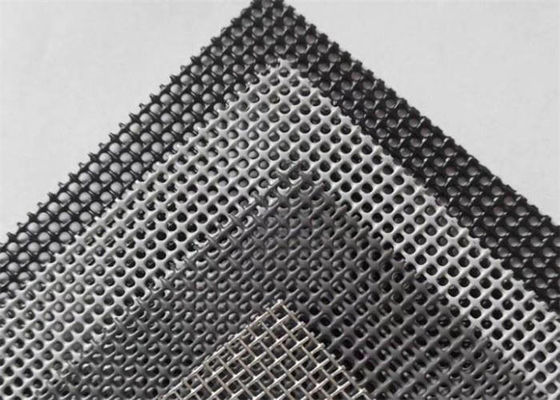 PVC Coated Wire Mesh Window Screen Mosquito Net Fire Proof / Knife Proof