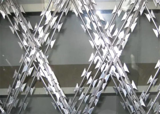 Anti Corrosion Concertina Razor Wire Coil Hot Dipped Galvanized Concertina Barbed Wire