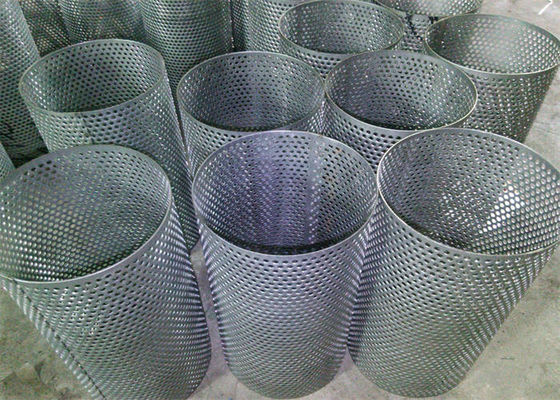 Custom Perforated Metal Sheet , Perforated Filter Pipe Corrosion Resistance