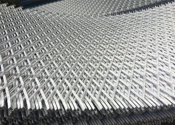 Carbon Steel Expanded Metal Grating For Elevated Walkways / Security Fencing