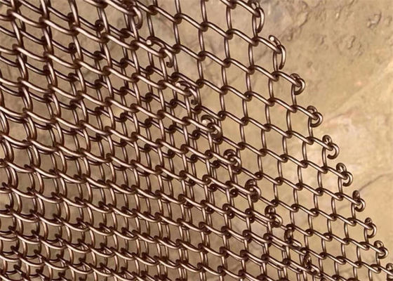 Metal Coil Drapery Architectural Wire Mesh Aluminum Alloy Metal Mesh Curtain