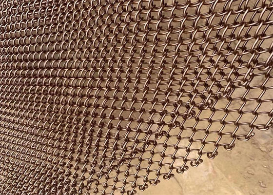 Metal Coil Drapery Architectural Wire Mesh Aluminum Alloy Metal Mesh Curtain