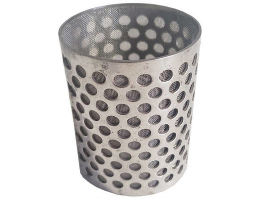 Custom Perforated Metal Fabrication , Electro Galvanized Perforated Filter Tubes