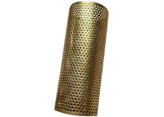 Custom Perforated Metal Fabrication , Electro Galvanized Perforated Filter Tubes