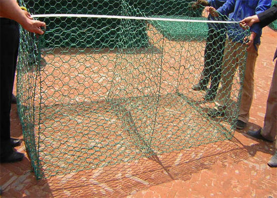 Durable Hexagonal Wire Stone Gabion Baskets Woven Wire Stone Cages