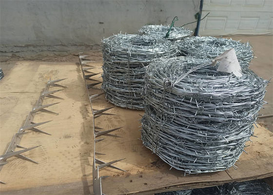 PVC Coated Bob Wire Double Strand Galvainzed Bobbed Wire Silver Color