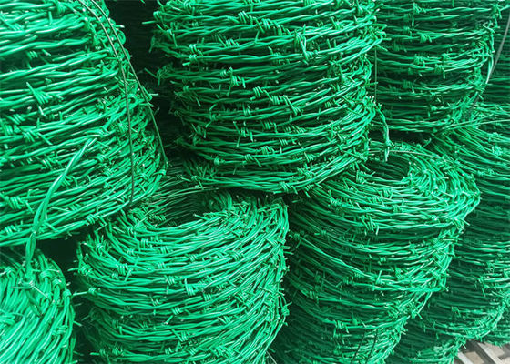 Single Strand Barbed Wire PVC Coated Galvanized Steel Material
