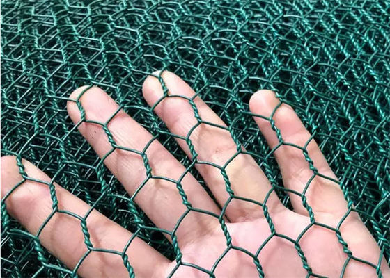 PVC Coated Hexagonal Wire Netting Twisted Woven Wire Netting