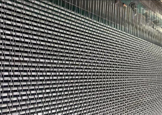 Stainless Steel Architectural Wire Mesh H Type Cable And Rod Combination Mesh