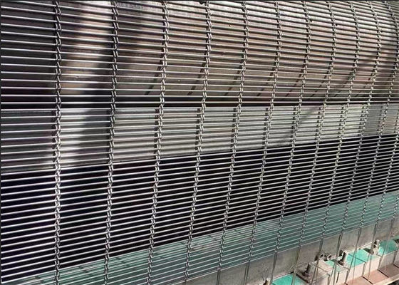 Architectural Cable Rod Woven Mesh Customized Decorative Wire Cloth For Dining Hall